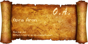 Opra Áron névjegykártya